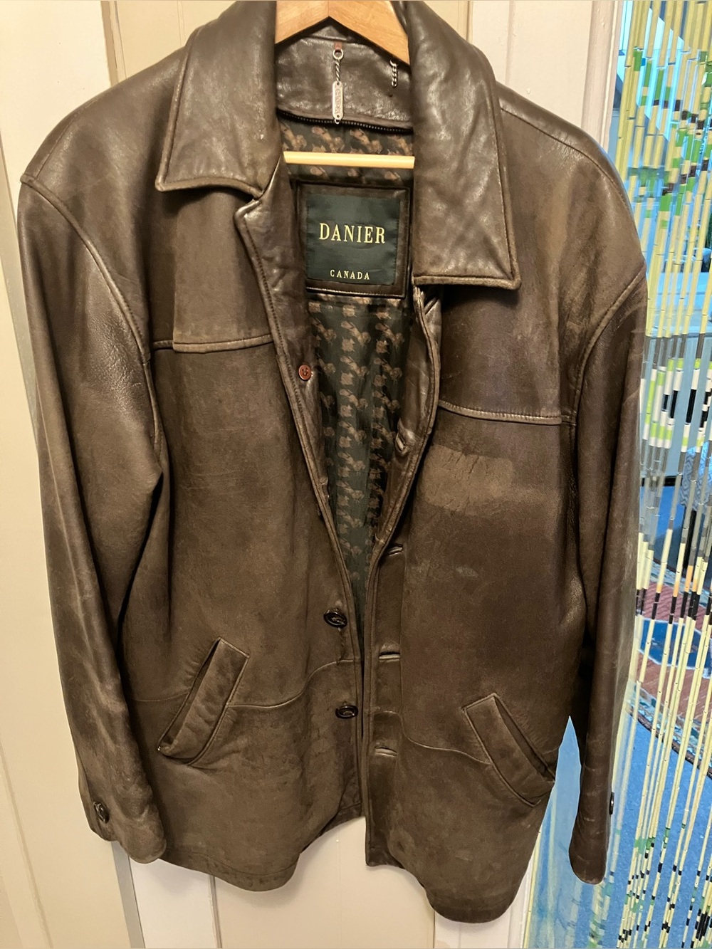 🏷️ Vintage Danier Heavyweight Leather Car Coat